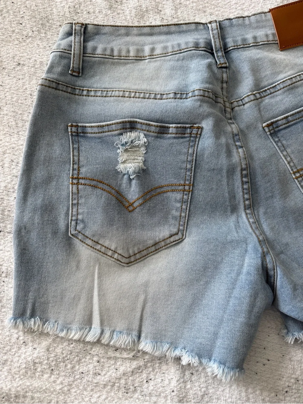 Distressed Denim Shorts